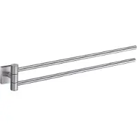 Smedbo House Handdoekhouder 2-lids Zwenkbaar Mat Chroom - Messing - Accessoires, Handdoekhouders, Handdoekstangen - 7391447039702