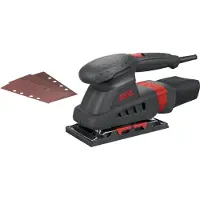 Skil 7347AA Ponceuse Vibrante (160W, 92 x 185 mm, Sac à Poussière, Raccord pour Aspirateur, 3 pcs Set de Feuille abrasive)