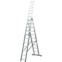 Krause Corda Aluminium multifunctionele ladder, 3x11 treden