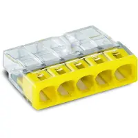 Wago lasklem 0,5 - 2,5mm² 5 polig geel (100 Stuks)