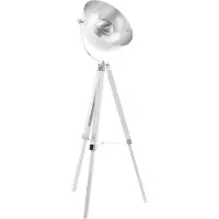 Eglo Covaleda Vloerlamp - E27 - 164 cm - Driepoot - Wit/Zilver