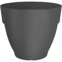 Elho Bloempot Vibia Campana - Kunststof - Zwart - Diam.30xh24,8cm