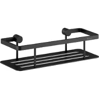 Smedbo Sideline Douchekorf 25x10,3cm Met Bodemplaat Mat Zwart - Messing - Accessoires, Douche Accessoires, Doucherekken - 7391447087437