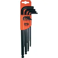 Bahco BE-9770 9-delige Inbussleutelset Met Kogelkop - 1,5-10mm