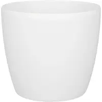 Elho Brussels Rond 25 - Bloempot voor Binnen - 100% Gerecycled Plastic - Ø 24.3 x H 23.2 cm - Wit