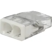 Wago 2273-202-40 Lasklem Flexibel: - Massief: 0.5-2.5 mm² Aantal polen: 2 40 stuk(s) Transparant, Wit