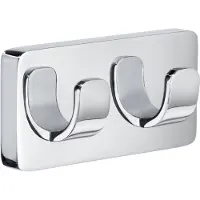 Smedbo Ice Dubbele Haak Chroom - Messing - Accessoires, Handdoekhouders, Handdoekhaken - 7391447076882