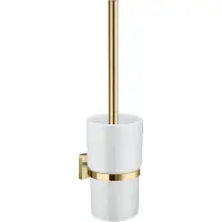 Smedbo House Toiletborstelhouder Keramiek Gepolijst Messing - Accessoires, Toilet accessoires, Toiletborstelhouders - 7391447077780