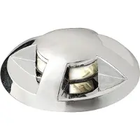 Konstsmide Inbouwspots voor de vloer, LED, basisset van 6 stuks, roestvrij staal, 3000K, 6x5 lm, 6x2,16 W, 12V/240V, kunststof, chroom, 7467-000