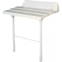 RIDDER Handicap opklapbaar douchezitje met steun, 51x23cm, wit