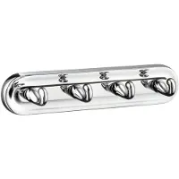 Smedbo Villa Hakenrek Chroom - Messing - Accessoires, Handdoekhouders, Handdoekhaken - 7391447003178