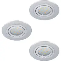 Eglo Inbouwspot Areitio Round set van 3 metaalgrijs