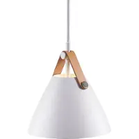 DFTP Hanglamp Strap, dimbaar, wit / opaal, Woon-/ Eetkamer, metaal, Modern, hanglamp