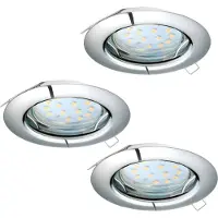 Eglo Peneto, inbouwspots, niet vervangbare lampen, LED, 6 W, 3000 K, chroom