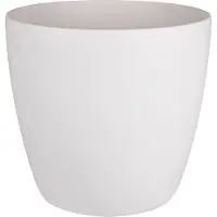 Elho Brussels Rond Wielen 47 - Grote Bloempot voor Binnen - 100% Gerecycled Plastic - Ø 46.5 x H 43.5 cm - Wit