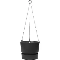 Elho Hangpot Met Waterreservoir Greenville Zwart D 23,5 H 20,5 Cm