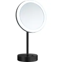 Smedbo Vergrotingsspiegel outline vrijstaand met led pmma dual light zwart