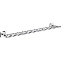 Smedbo House Handdoekhouder 65cm Dubbel - Chroom - Messing - Accessoires, Handdoekhouders, Handdoekstangen - 7391447039542