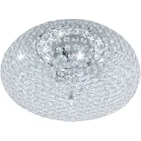 Eglo Clemente - Plafondlamp - 3 Lichts - Ø450mm. - Chroom - Helder