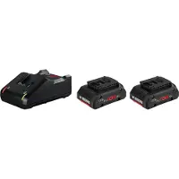 Bosch 18V 4,0 Ah accu (2x) + oplader