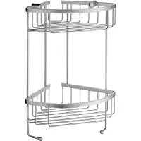 Smedbo Douchekorf Sideline Hoek Dubbel 19,5x19,5 cm Mat Chroom