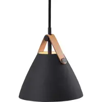 Nordlux Hanglamp Strap, dimbaar, zwart, Woon-/ Eetkamer, metaal, Modern, hanglamp
