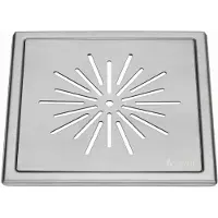 Smedbo Afvoerrooster outline met sterpatroon 20x20x0.55 cm geborsteld rvs