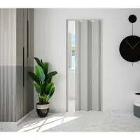 Marley vouwdeur VS Rapid zonder glas, in kleur grijs, met slot, BxH 83x204 cm