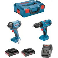 Bosch Accu toolkit GSB 18V-21 + GDR 18V-160 2x 2,0 Ah L-B - 0615990L41 (accu klopboormachine)