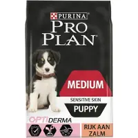 Purina Pro Plan 4x Hondenvoer Droog Puppy Medium Sensitive Skin Zalm 3 kg
