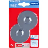 Wenko Adapter Turbo-loc Voor Claasic Plus Chroom 2 Stuks