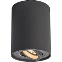 QAZQA Slimme opbouwspot donkergrijs kantelbaar incl. WiFi GU10 - Rondoo Up