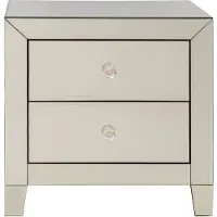 Kare design Luxury Ladekast 2-Laden - B49xD41xH50 Cm - Spiegelglas Champagne