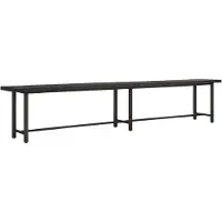 DTP Home Bench Beam BLACK,47x240x35 cm, 3 cm recycled teakwood top