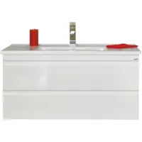 Sanicare Q7 badkamermeubel 65cm met 2 laden hoogglans wit