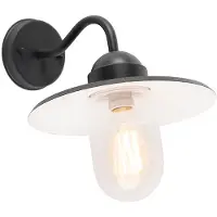 QAZQA Smart landelijke wandlamp antraciet IP44 incl. wifi E27 - Kansas