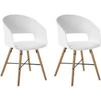 Ebuy24 Eetkamerstoel 'Luna' kleur wit