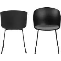 SoHome Eetkamerstoel / kuipstoel Moon kleur zwart