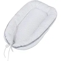 Babybay Babymat witte punten parelgrijs