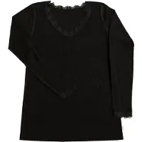 Joha - Women's Blouse I L/S 70/30 - Merino-ondergoed XXL, zwart