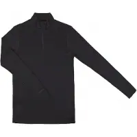 Joha - Blouse with Zip - Merino-ondergoed M, zwart