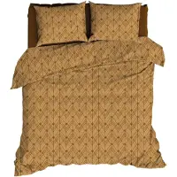 Satin d'or Dekbedovertrek Vitra Oker Satijn-200 x 200 / 220 cm | 2-Persoons