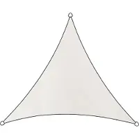 Living Outdoor Livn Schaduwdoek Como polyester driehoek 5m wit - 100% UV-bescherming - Dikte doek: 160 gr/m2 - Inclusief bevestigingskoord en RVS bevestigingsringen