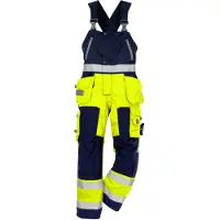 Fristads High vis Amerikaanse overall klasse 2 1014 PLU Hi-Vis geel/marineblauw maat C150 heren
