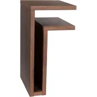 Maze F-shelf Wandplank Rechts Walnoot - Nachtkastjes Walnootfineer Walnut - 305219