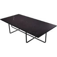 OX Denmarq Ninety Salontafel 120 x 60 x 40 Zwart Onderstel Zwart - Salontafels Marmer Black - OX40602-24