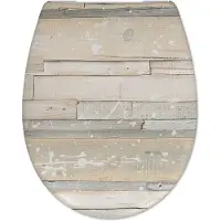 Mueller Toza Beach Wood softclose toiletzitting met Quick-Release