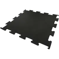 NRG Wellness Fitness Vloer Interlock 8 mm full black 100x100x0,8cm