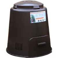 PRACTO tuincomposter met schuif 280l kunststof zwart