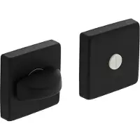 Intersteel Rozet toilet-/badkamersluiting 50x50x10 mm aluminium zwart